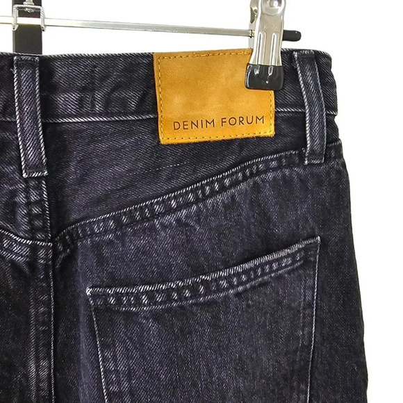 Denim Forum The  BF High Rise Loose Jeans Size 24 Black Eyeliner Wash Denim - Picture 9 of 10